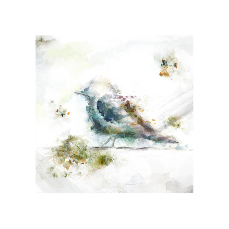 Tree Sparrow I Painting by Peyton Gray, Knife Gel, 30" H x 30" W x 1.5" D