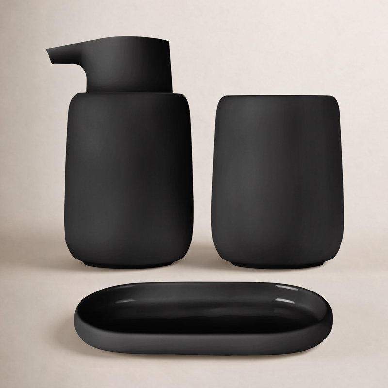 SONO Bathroom Accessory Set, Black