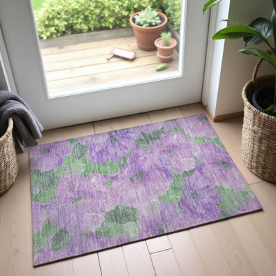 Tapis floral lavable à la machine Premium AMF1542