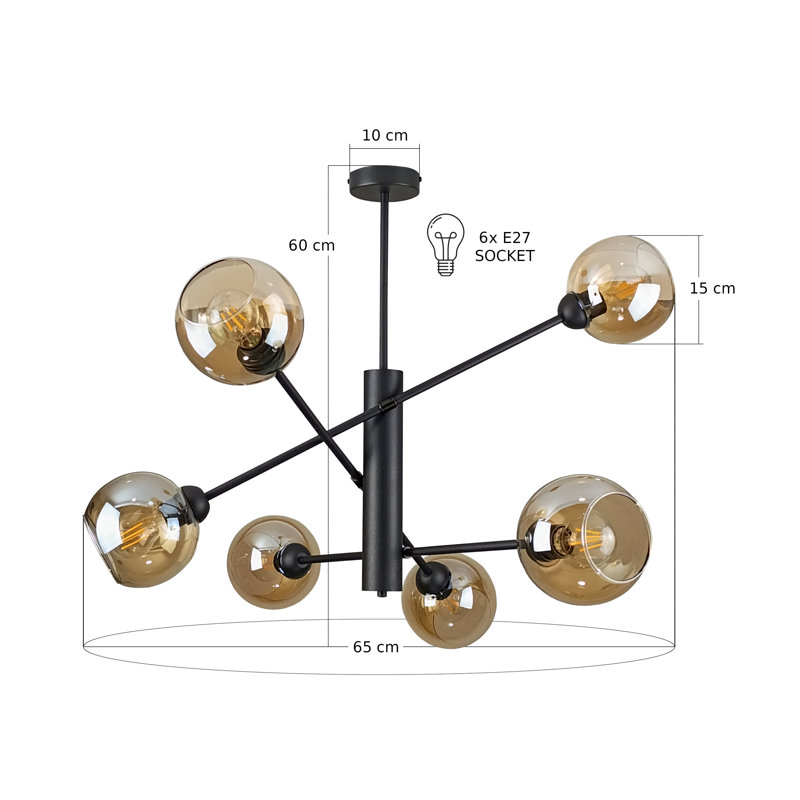 Illumo 6-light Flush Mount, Brown