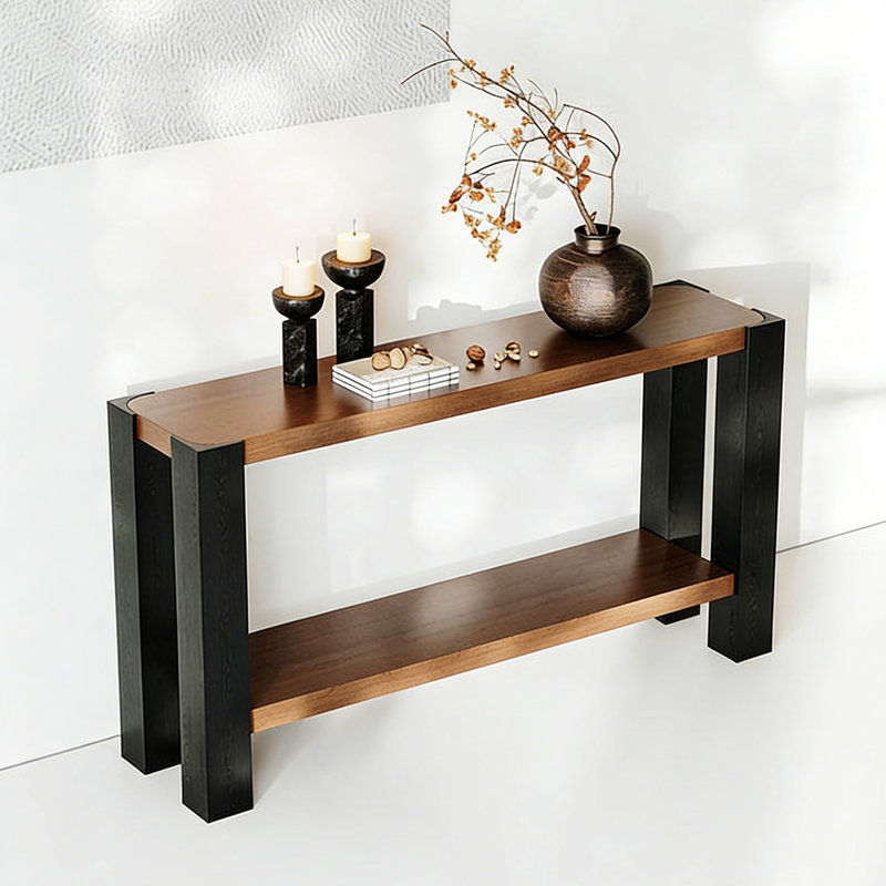 Retro Minimalist Practical Console Table, 29.53" H x 47.24" W x 13.78" D