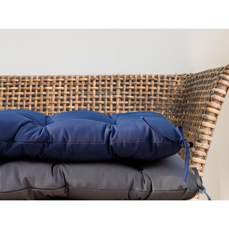 Outdoor Bench Cushions, Solid Color, Navy