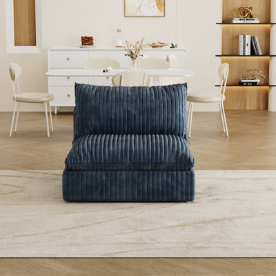 Nuage bleu fait de velours côtelé, coussin amovible double couche et plumes. Convient pour le salon, la chambre à coucher, un appartement de conférence. Compression modulaire à haute densité sans assemblage: