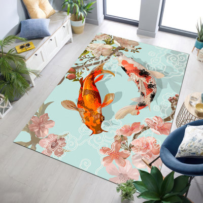 Tapis à motif géométrique non tissé artistique avec motif géométrique moderne pour la maison et le bureau