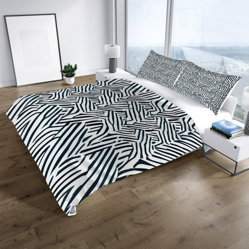 Abstract Duvet Cover, King Duvet Cover + 2 King Shams