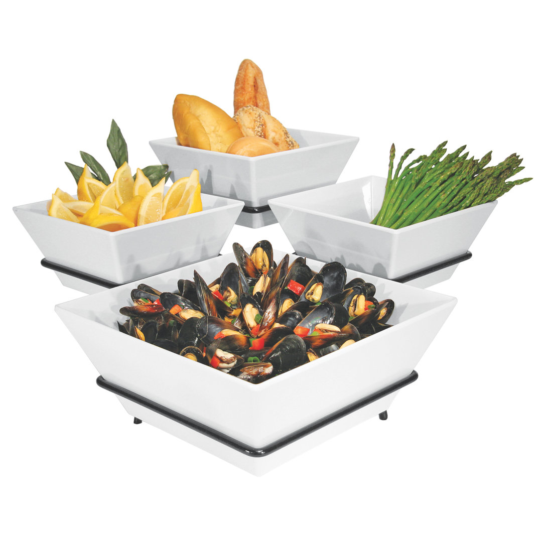 Melamine 4 Bowl Square Display Cal-Mil