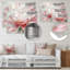 «Soft Blush» pivoine symphonie - coquelicots, décoration murale en métal-287281513