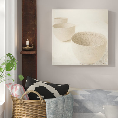 3 Zen Cups 1 Piece Wrapped Canvas Wall Art