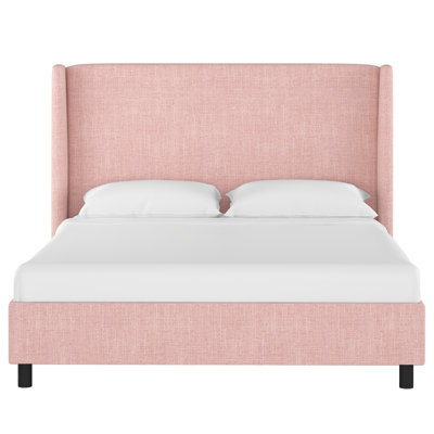 Tilly Linen Upholstered Wingback Bed