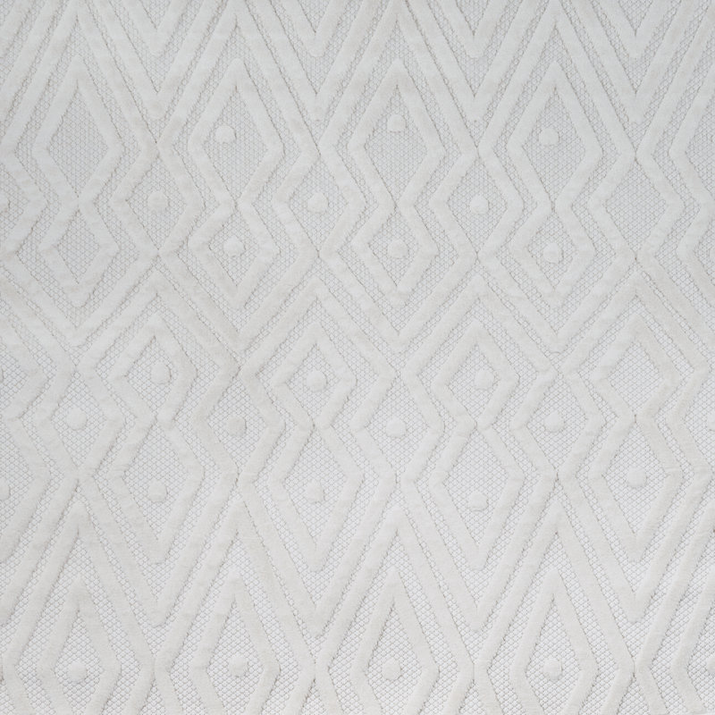 Tapis ivoire intérieur / extérieur Fierros, Carré 5 pi 3 po