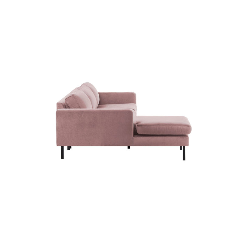 Cobden Corner Sofa, Left Hand Facing, Puder Pink Polyester Blend