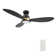 52" Smart Flush Mount Ceiling Fan with Remote Control and LED Light Kit Included