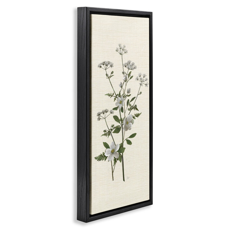 Art mural sur toile flottante en herbe avec bourgeons floraux, conception par Nan, H 25 po x l 11 po