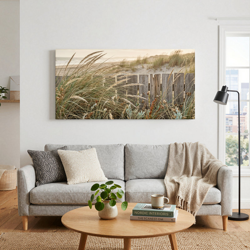 «Beach Grass», reproduction d'art sur toile, ensemble de 1, Wrapped Canvas, 58“W x 28”H