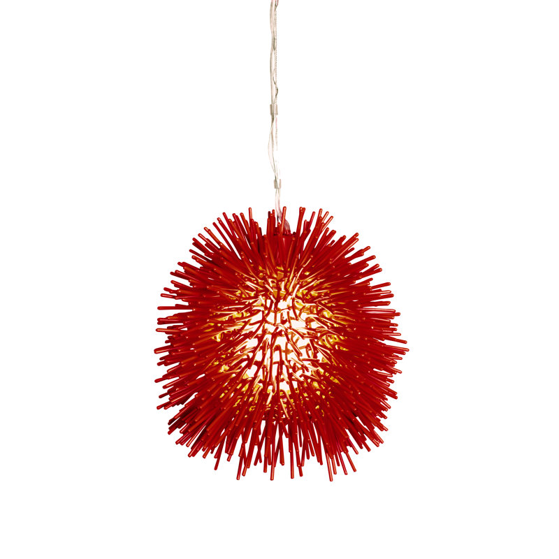 Urchin 1-Light Uber Mini Pendant - Un-Mellow Yellow, Un-Mellow Yellow, 6" H x 6.25" W x 6.25" D