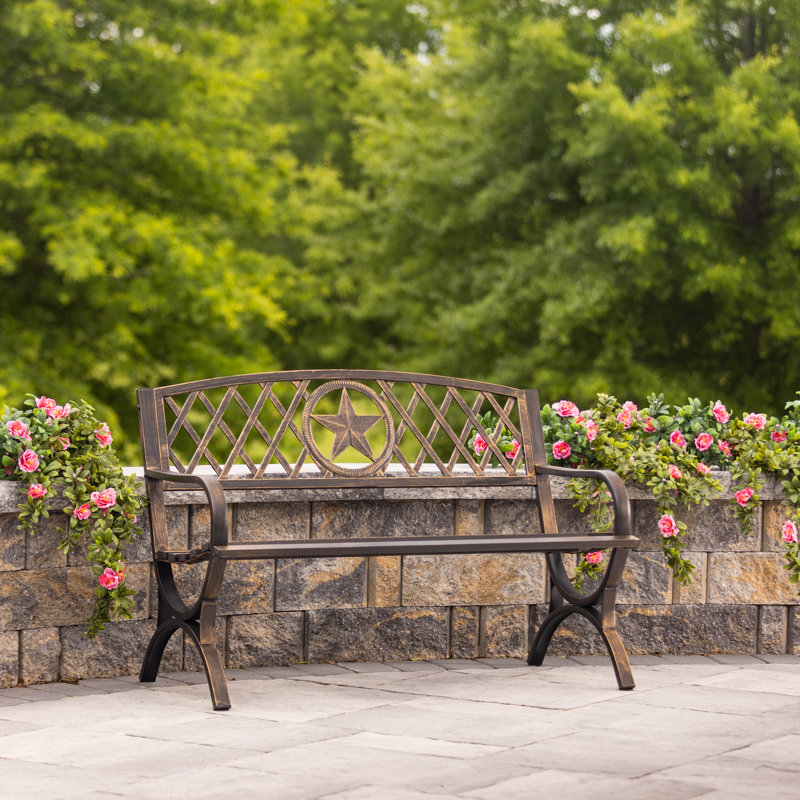 Banc de jardin en métal Hayslee Lone Star