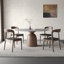 Table de salle à manger en bois fritté gris clair Ikerne-24893228