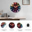 Horloge murale décorative élégante avec des couleurs néon vibrantes et un design unique - Horloge murale moderne en verre de 24 po