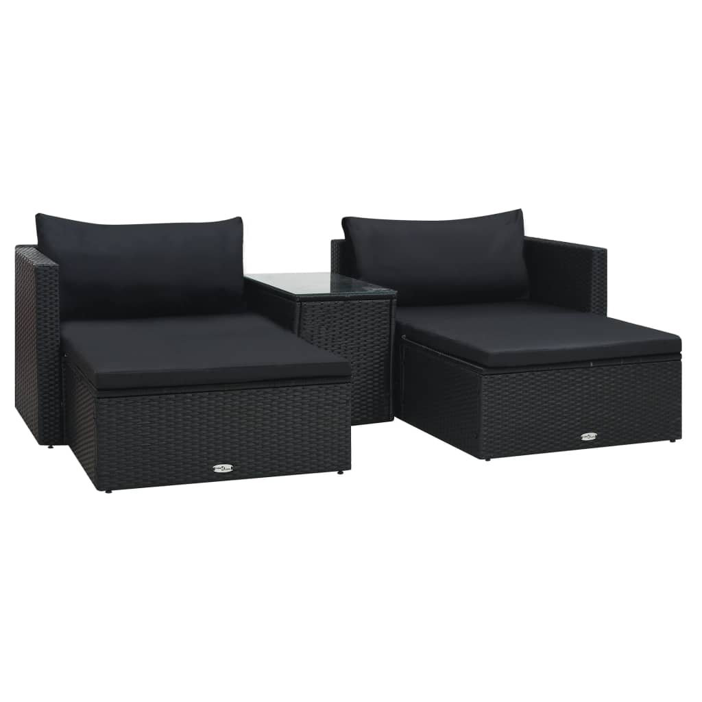 Ebern Designs Patio Furniture Set 5 Piece Patio Sectional Sofa with