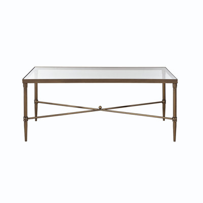 Porter 44" Glass Top Rectangular Coffee Table