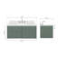   Ensemble de meuble-lavabo mural ovale simple 49 po avec comptoir à quartz blanc de 1,5 po Ensembles-815188027-815188020