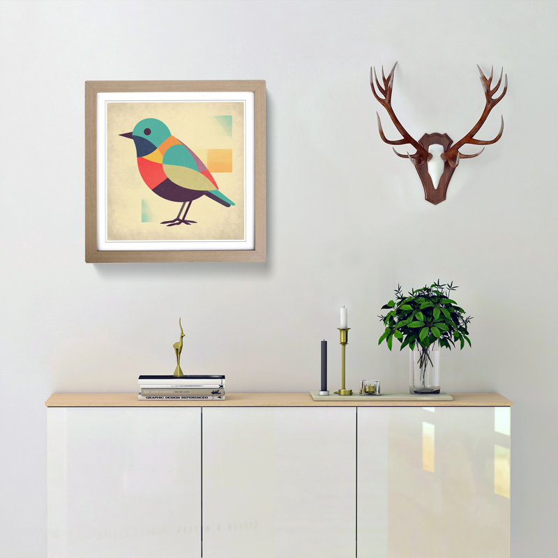 Single Picture Frame Print on Wood, Oak