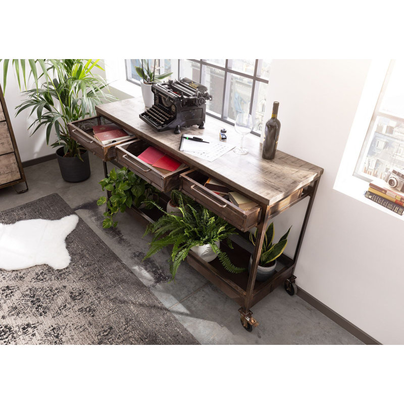 Heavy Industry 150cm Solid Wood Top Console Table
