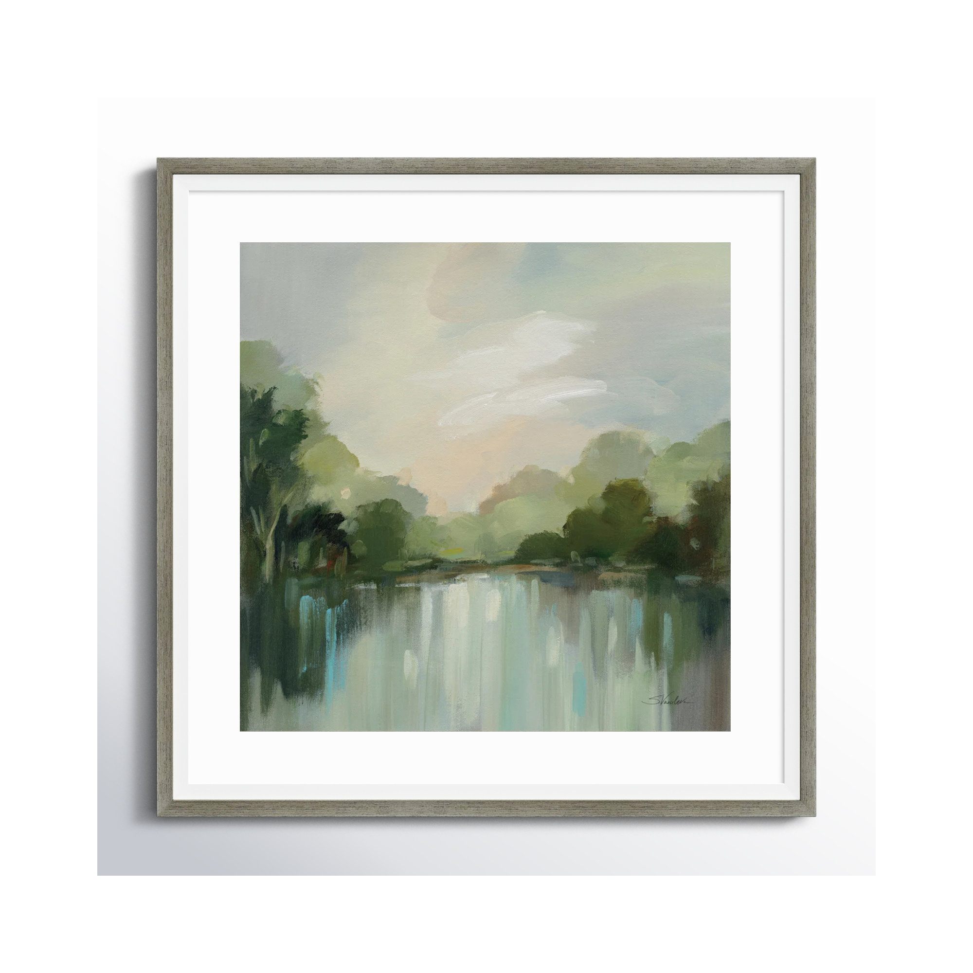 Cool Spring Day by Silvia Vassileva, Black, 17" H x 17" W