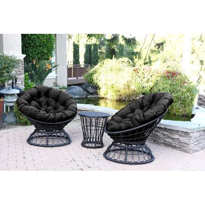 Barrigan 2 - Person Patio Conversation Set with Cushions