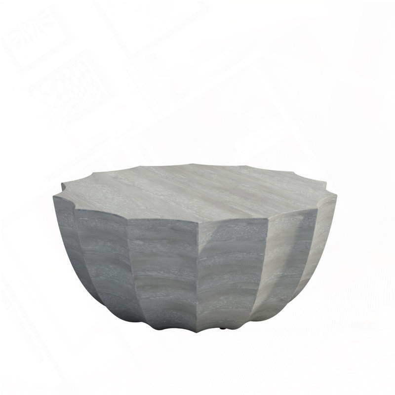 35.43"Outdoor Patio Coffee Table, Light Gray