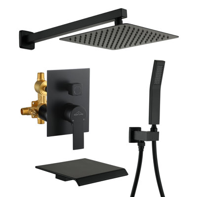Pressure-Balanced Tub & Shower Faucet All-In-One Kit with Rough in-Valve