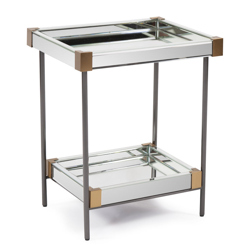 Serrina 18'' Glass Top Console Table