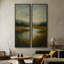 «Green Marsh Landscape with Reflections», ensemble de 2 reproductions d'art murales encadrées sur toile 60 po x 20 po x 2 pièces, 60 po x 30 po x 2 pièces-701325731-701325728
