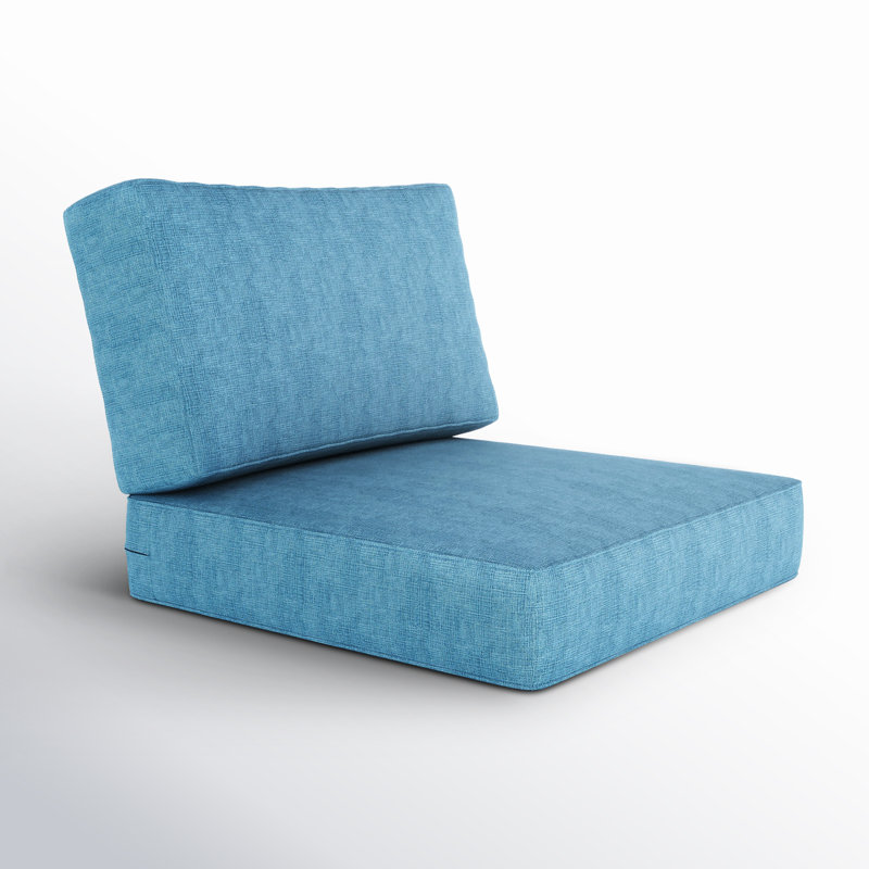 Lani Sunbrella® 28.5" Outdoor Lounge Chair Seat/Back Cushion, Cast Horizon Sunbrella® Plainweave