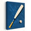 Baseball Blue Contemporary Bat Wall Art Print-1326915751