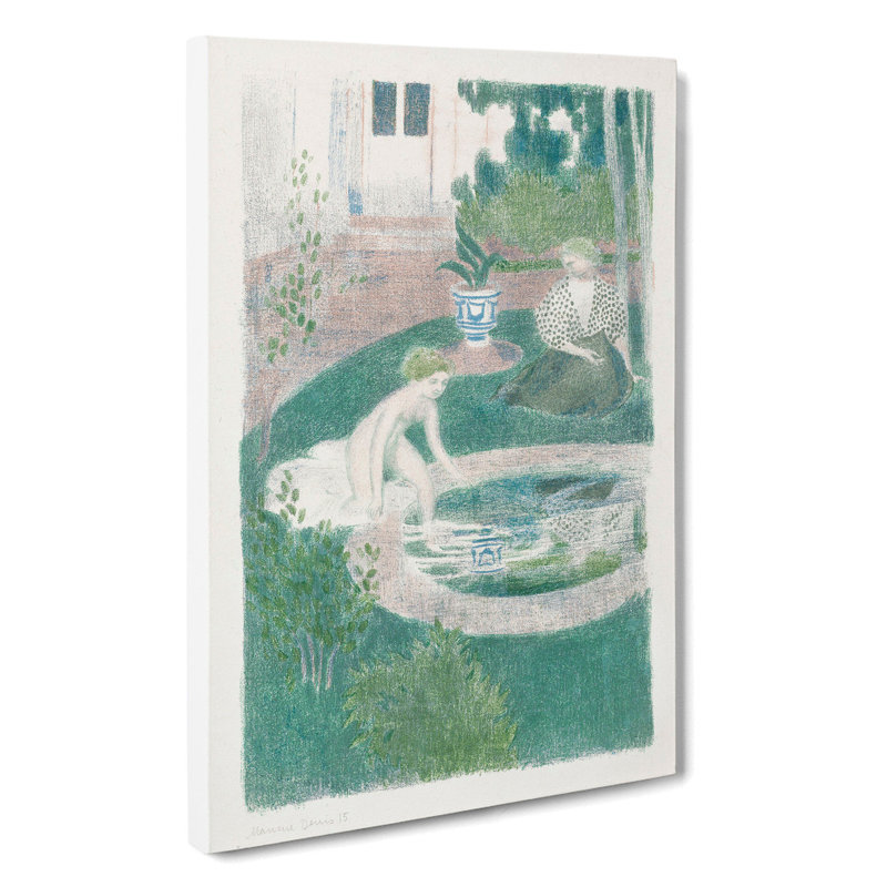 The Reflection In The Fountain by Maurice Denis - Wrapped Canvas, 50cm H x 35cm W x 3cm D