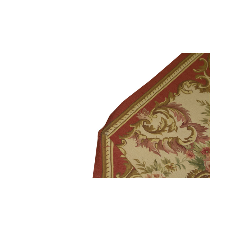 Hand-Knotted High-Quality Red/Beige Area Rug