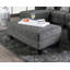Repose-pieds de salon en tissu de chenille de style transitionnel en tissu de chenille de couleur grise avec repose-pieds gris
