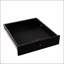 Table basse carrée à double couche avec compartiment caché et verrou d'empreinte digitale - Design élégant en marbre noir et blanc pour la vie moderne-1561225598