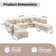 138.29” W Oversized 8-Seater Composable Modular Sofa