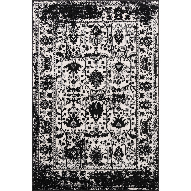 Geddis Ikat Indoor Rug, Rectangle 4' x 6'