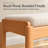 Upholstered Beech Wood Shoe Storage Bench with Ivory Cushion