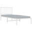 Metal Bed Frame with Headboard White-276808362