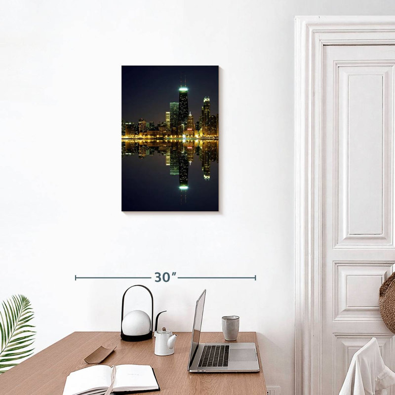 Aime Night In Chicago, 24" H x 16" W