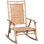 Fauteuil d'extérieur à bascule en bambou avec coussins Mckie