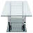 Chrome Rectangular U-Shaped Glass Top Coffee Table
