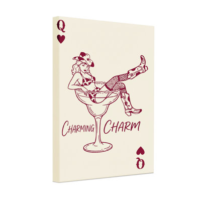 Fashion Queen Of Hearts Pinup Cocktail Charm
