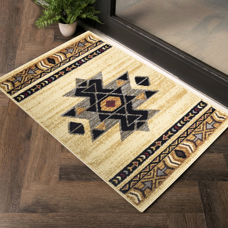 Tapis en polypropylène, 7 pi 10 po X 3 po, crème, base crème inspirée de l'intérieur, Rectangle 8 pi x 10 pi 3 po