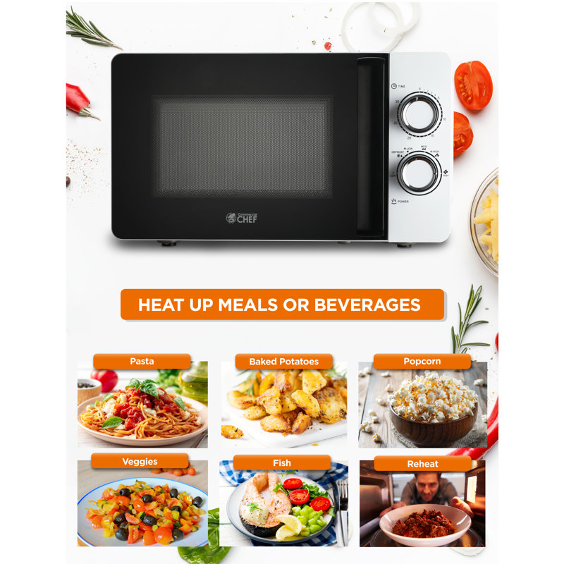 CHM Series Commercial Chef 17.8" 0.7 cu ft. 700 - Watt Countertop Microwave, White
