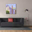  «Bucolique Structure 4» par Carol Young, art mural sur toile, 37 po x 37 po